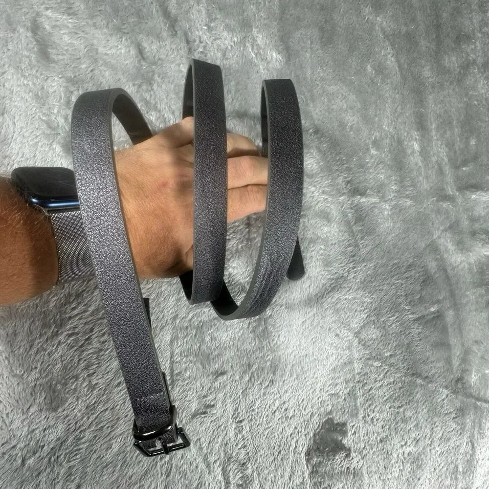 Torrid Womens Belt 3 (22-24) Gray Skinny Office Casual Vegan‎ Leather